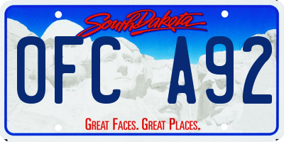 SD license plate 0FCA92
