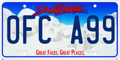 SD license plate 0FCA99