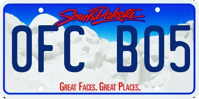 SD license plate 0FCB05