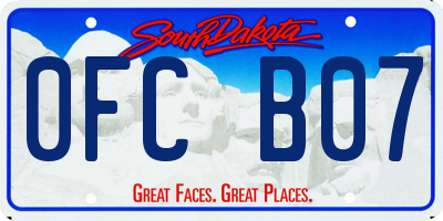 SD license plate 0FCB07