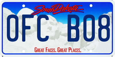 SD license plate 0FCB08