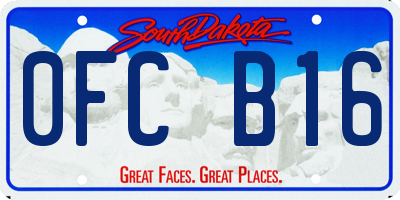 SD license plate 0FCB16