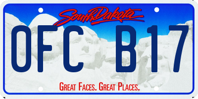 SD license plate 0FCB17
