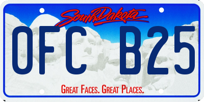 SD license plate 0FCB25