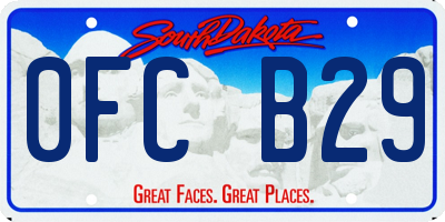 SD license plate 0FCB29