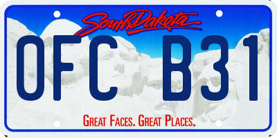 SD license plate 0FCB31