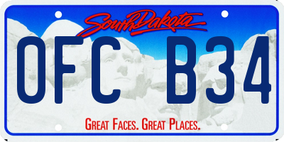 SD license plate 0FCB34