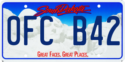 SD license plate 0FCB42