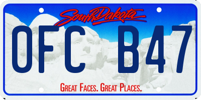 SD license plate 0FCB47