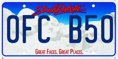 SD license plate 0FCB50