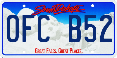 SD license plate 0FCB52