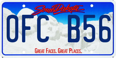 SD license plate 0FCB56