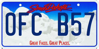 SD license plate 0FCB57
