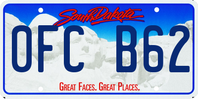 SD license plate 0FCB62