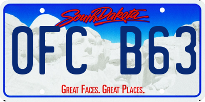 SD license plate 0FCB63