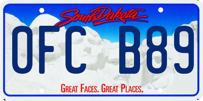 SD license plate 0FCB89