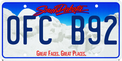 SD license plate 0FCB92