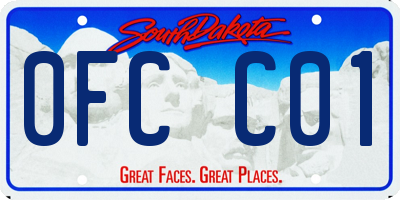 SD license plate 0FCC01