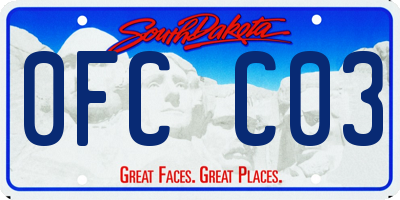 SD license plate 0FCC03