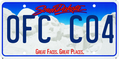 SD license plate 0FCC04