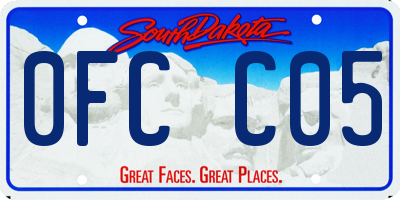 SD license plate 0FCC05