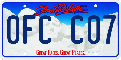 SD license plate 0FCC07