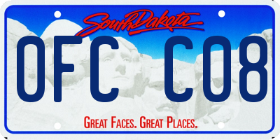 SD license plate 0FCC08