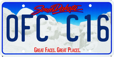 SD license plate 0FCC16