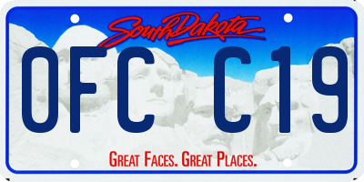 SD license plate 0FCC19