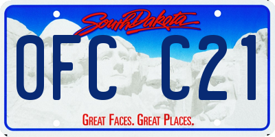 SD license plate 0FCC21