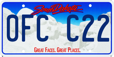 SD license plate 0FCC22