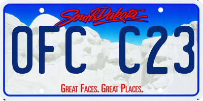 SD license plate 0FCC23
