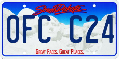 SD license plate 0FCC24