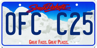 SD license plate 0FCC25