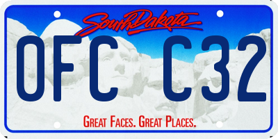 SD license plate 0FCC32