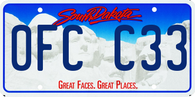 SD license plate 0FCC33