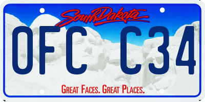 SD license plate 0FCC34