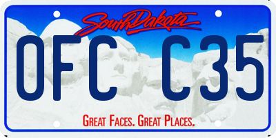 SD license plate 0FCC35