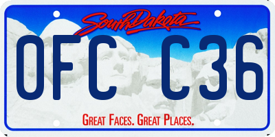 SD license plate 0FCC36