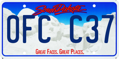 SD license plate 0FCC37