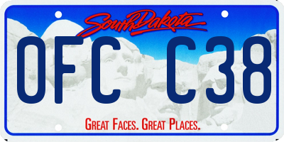 SD license plate 0FCC38