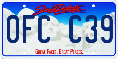 SD license plate 0FCC39