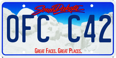 SD license plate 0FCC42