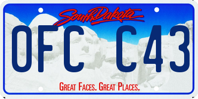 SD license plate 0FCC43