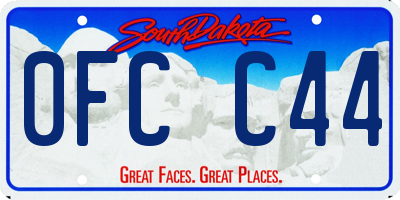 SD license plate 0FCC44