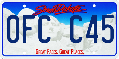 SD license plate 0FCC45