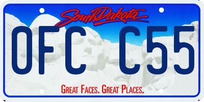 SD license plate 0FCC55
