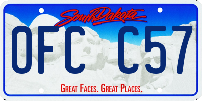 SD license plate 0FCC57