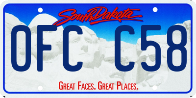 SD license plate 0FCC58