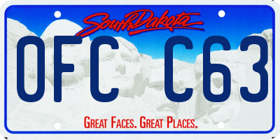 SD license plate 0FCC63